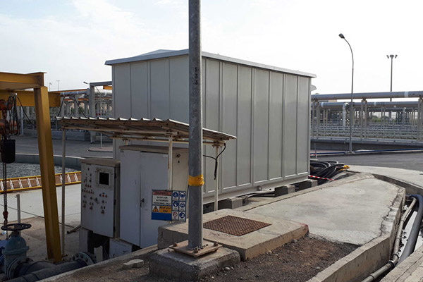 GRP kiosk at Haya Water (Oman Wastewater Services Company S.A.O.C)